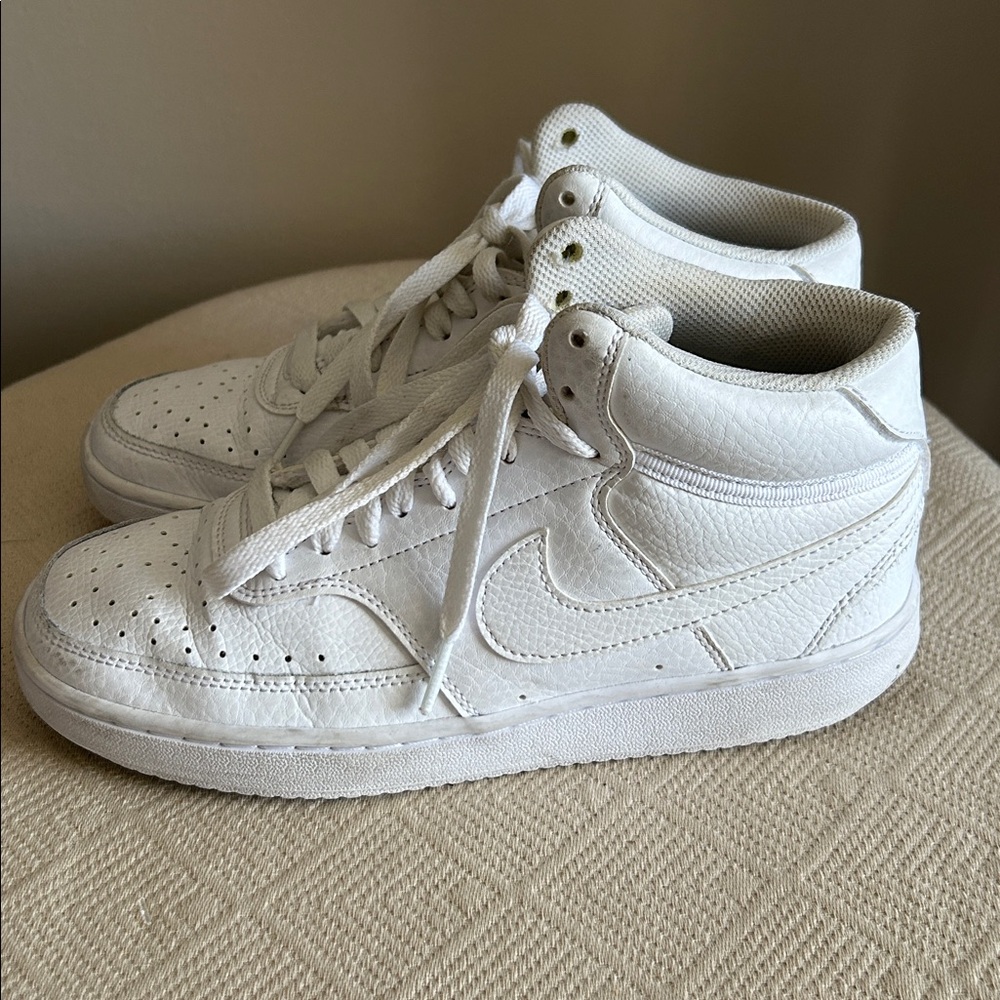 Nike White Classic Hi-Top Sneakers - Picture 9 of 10